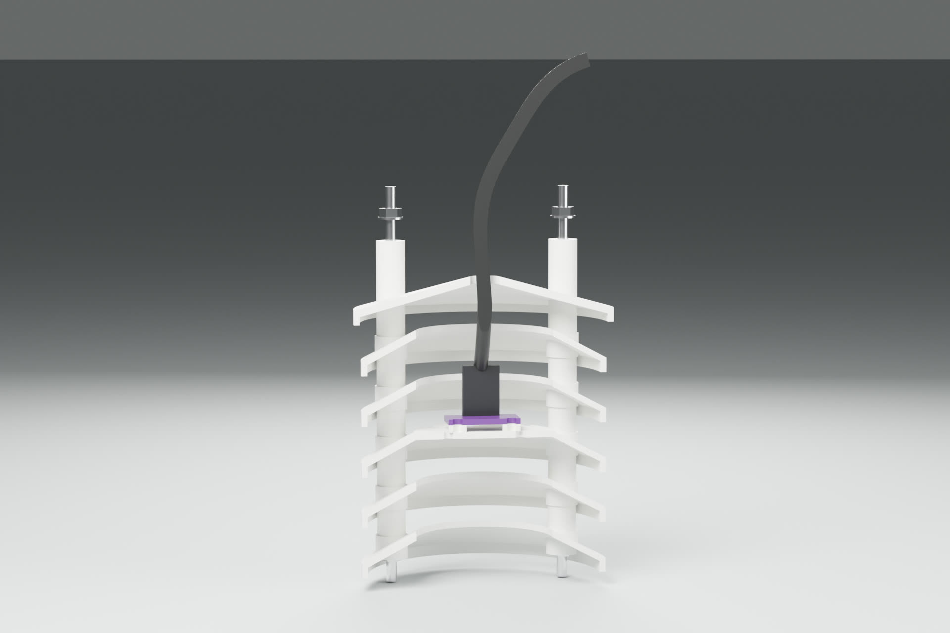 Cross-section of the radiation shield around the gas sensor